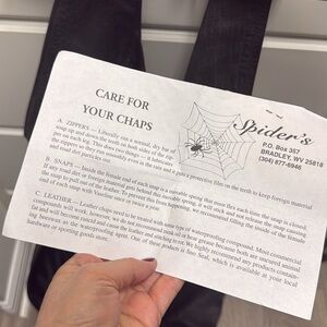 Leather chaps rider quality